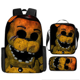 Five Nights at Freddy's Schoolbag Travel Backpack Shoulder Bag Pencil Case Three-Pieces Set Gift for Kids Students